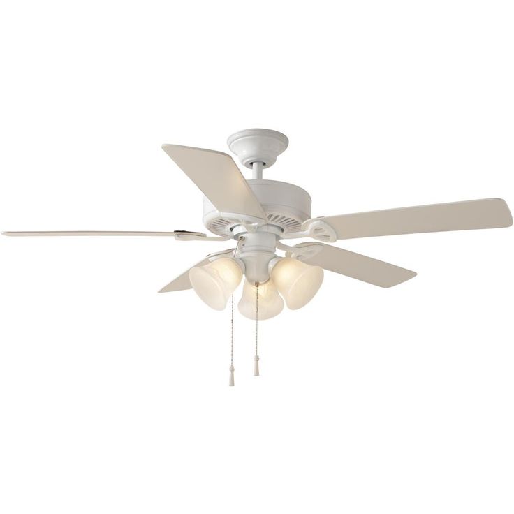 3-Light White Alabaster Glass LED Ceiling Fan Light Kit