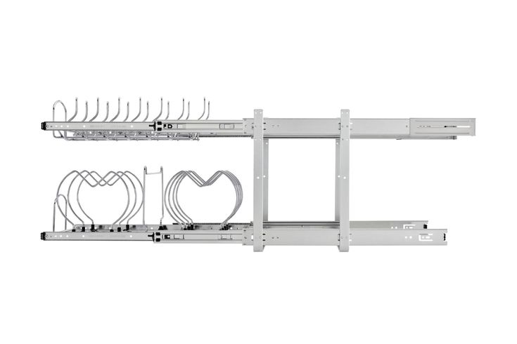 Rev-A-Shelf 20.75-in W x 18-in H 2-Tier Pull Out Metal Soft Close Basket