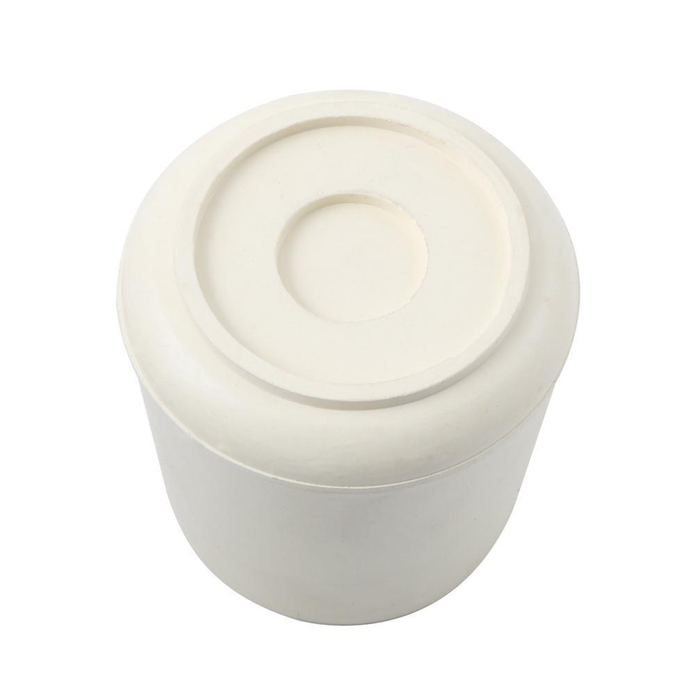 1-1/2 in. Off-White Rubber Leg Tips (2 per Pack) - Super Arbor