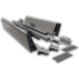 20 in. Gray Soft Close Full Extension Double Wall Lower Drawer Set (1-Pair) - Super Arbor