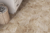 Style Selections Tumbled Stone 3-mil x 12-in W x 12-in L Water Resistant Peel and Stick Luxury Vinyl Tile Flooring