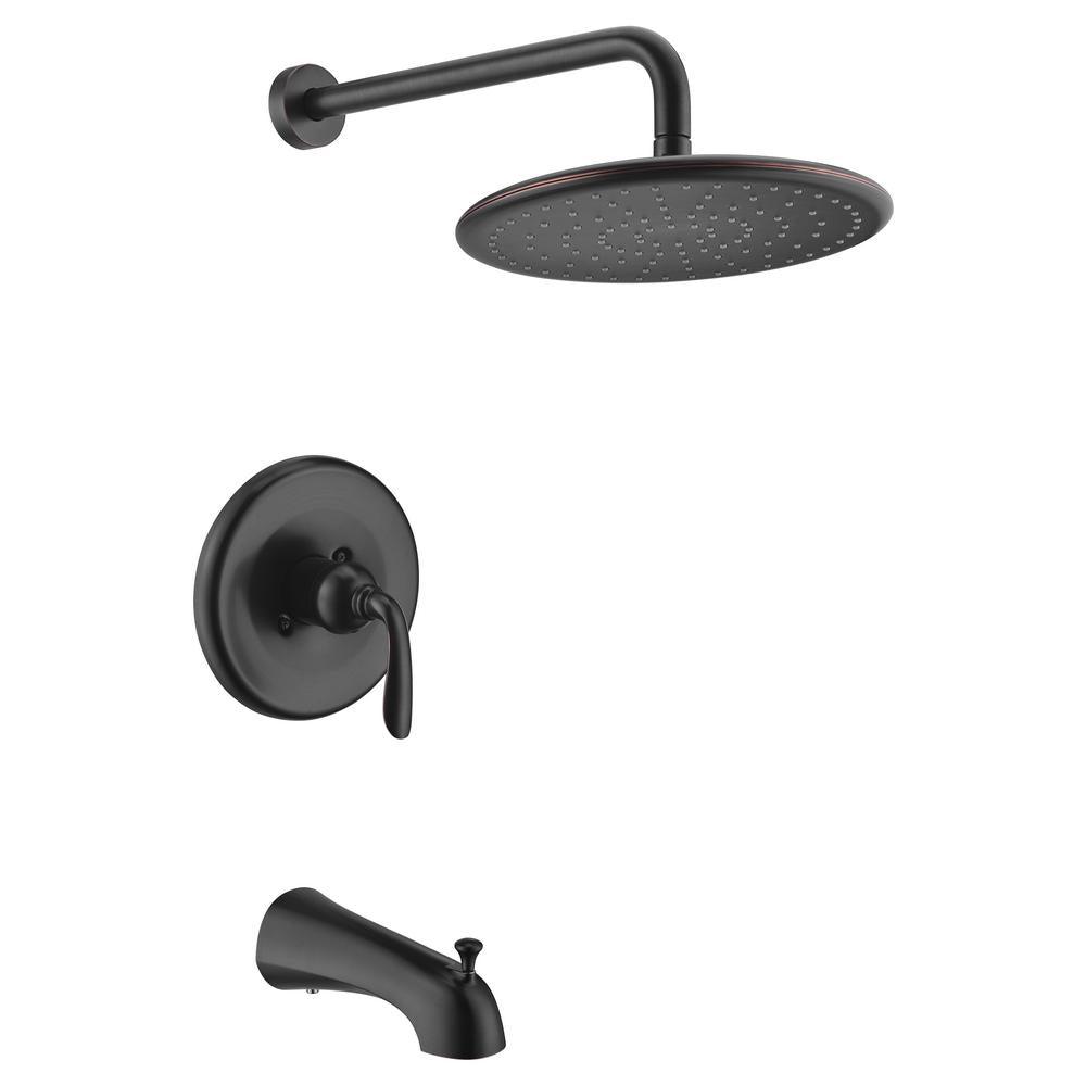 Meno Series Single-Handle 1-Spray Tub and Shower Faucet in Brushed Nickel - Super Arbor