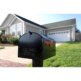 Storehouse Extra Large, Steel, Post Mount Mailbox, Black - Super Arbor