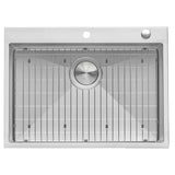 30 x 22 in. Drop-In Tight Radius Topmount 16-Gauge Stainless Steel Kitchen Sink Single Bowl