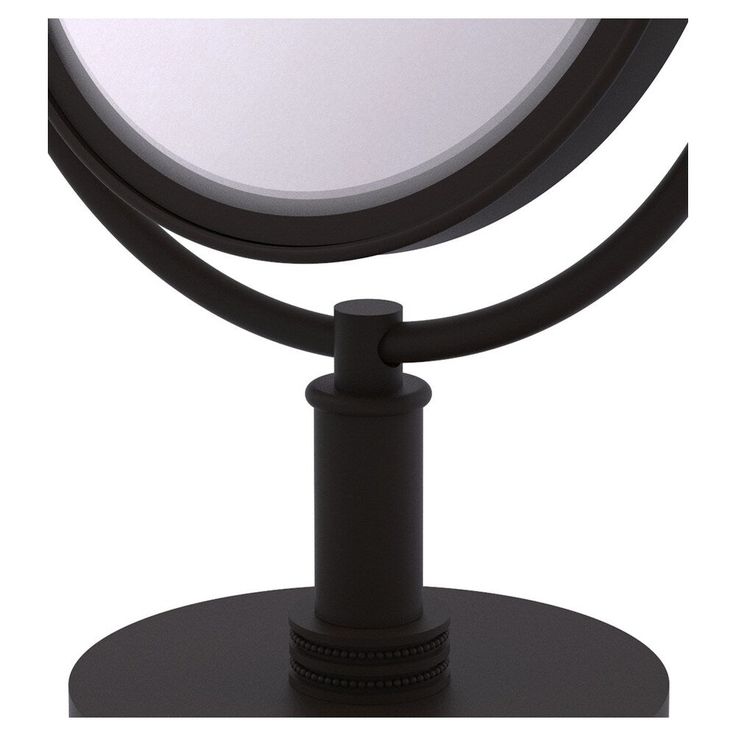 Allied Brass 8-in x 15-in Oil-Rubbed Bronze Double-Sided Magnifying Countertop Vanity Mirror