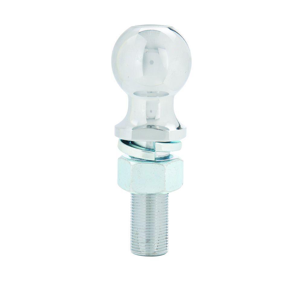 TowSmart 5,000 lb. Capacity 2 in. Ball x 1 in. Shank Diameter x 3 in. Shank Length Chrome Hitch Ball - Super Arbor