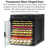 Sedona Express 11-Tray Black Stainless Steel Food Dehydrator with Built-In Timer