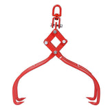 4 Claw Red Timber Log Lifting Logging Tongs Grabber Tong