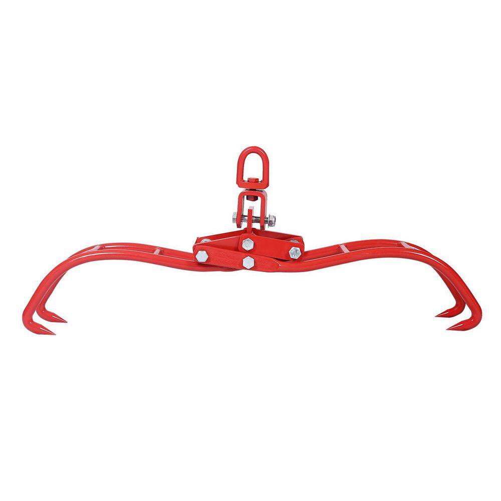 4 Claw Red Timber Log Lifting Logging Tongs Grabber Tong