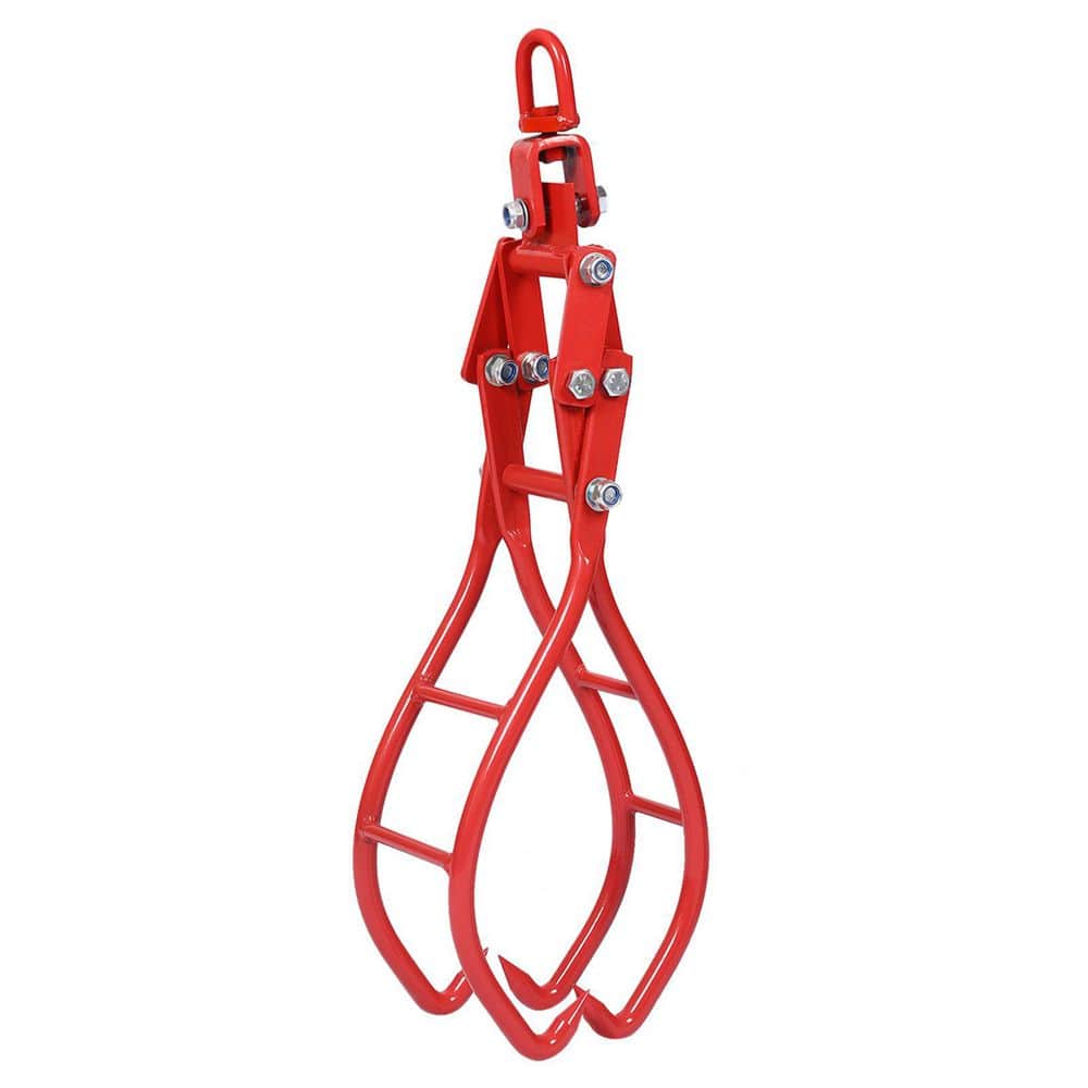 4 Claw Red Timber Log Lifting Logging Tongs Grabber Tong