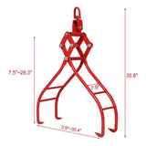 4 Claw Red Timber Log Lifting Logging Tongs Grabber Tong