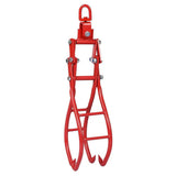 4 Claw Red Timber Log Lifting Logging Tongs Grabber Tong