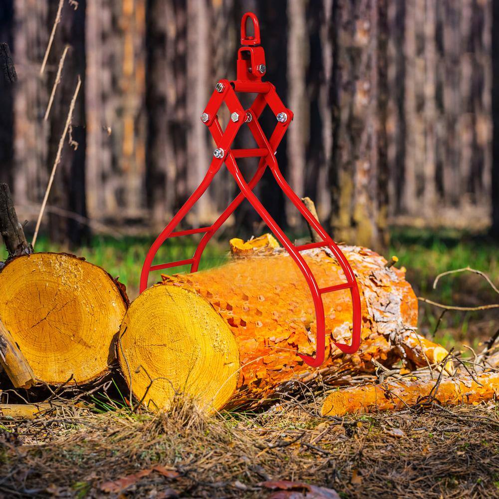 36 in. Heavy-Duty Solid Steel 4 Claw Lumber Log Lifting Logging Tongs Grabber
