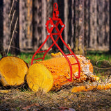 36 in. Heavy-Duty Solid Steel 4 Claw Lumber Log Lifting Logging Tongs Grabber