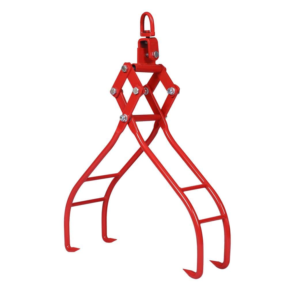 36 in. Heavy-Duty Solid Steel 4 Claw Lumber Log Lifting Logging Tongs Grabber