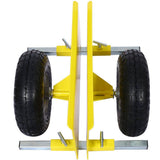 Yellow Panel Dolly Lumber Transfer with Pneumatic Wheels and 600 lbs. Load Capacity