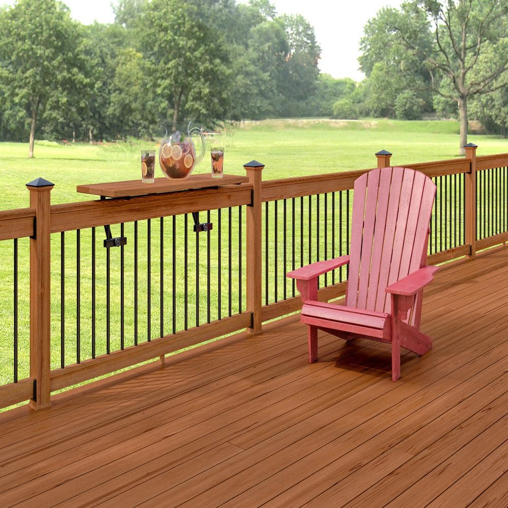 6 ft. Aluminum and Redwood Preassembled Rail Kit