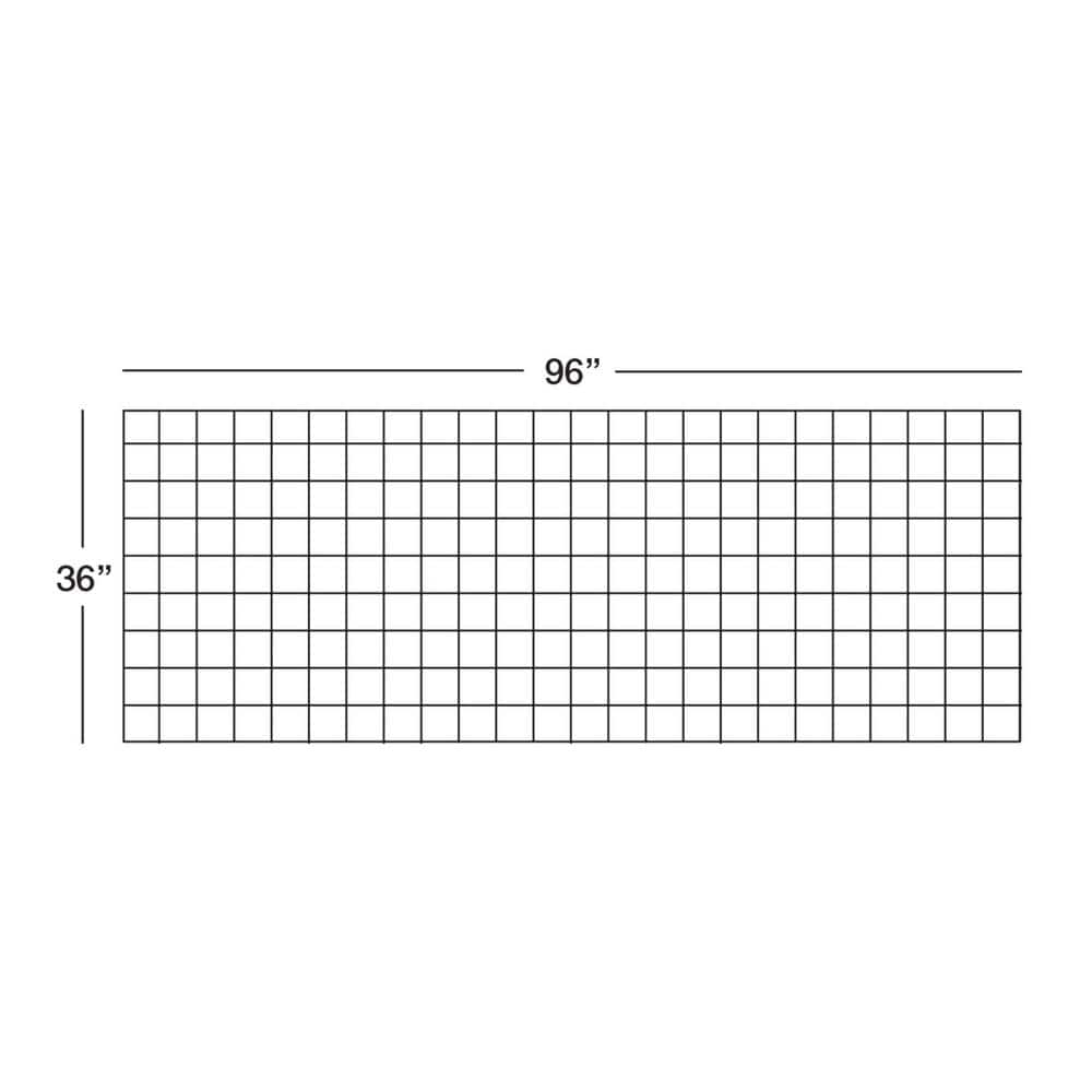 36 in. x 96 in. Wild Hog Black Metal Railing Panel (5-Pack)