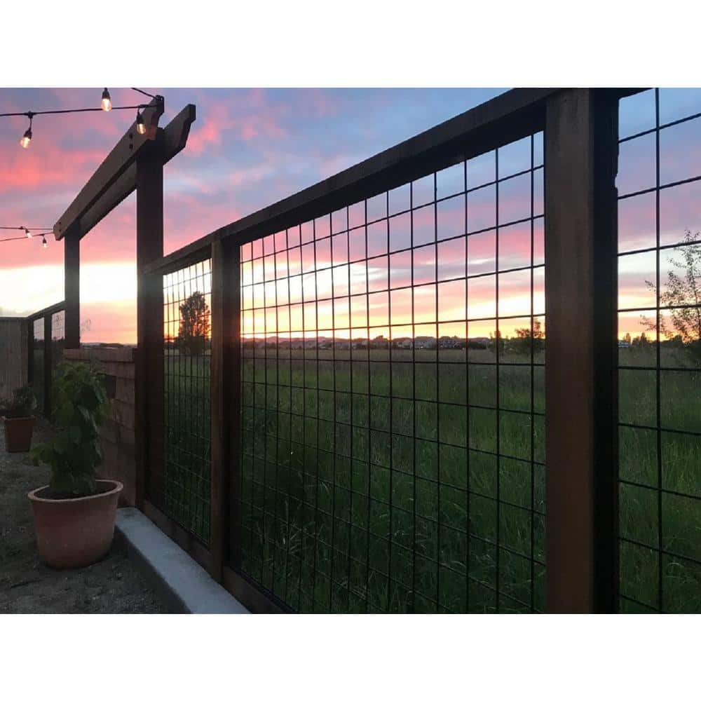36 in. x 96 in. Wild Hog Black Metal Railing Panel (5-Pack)