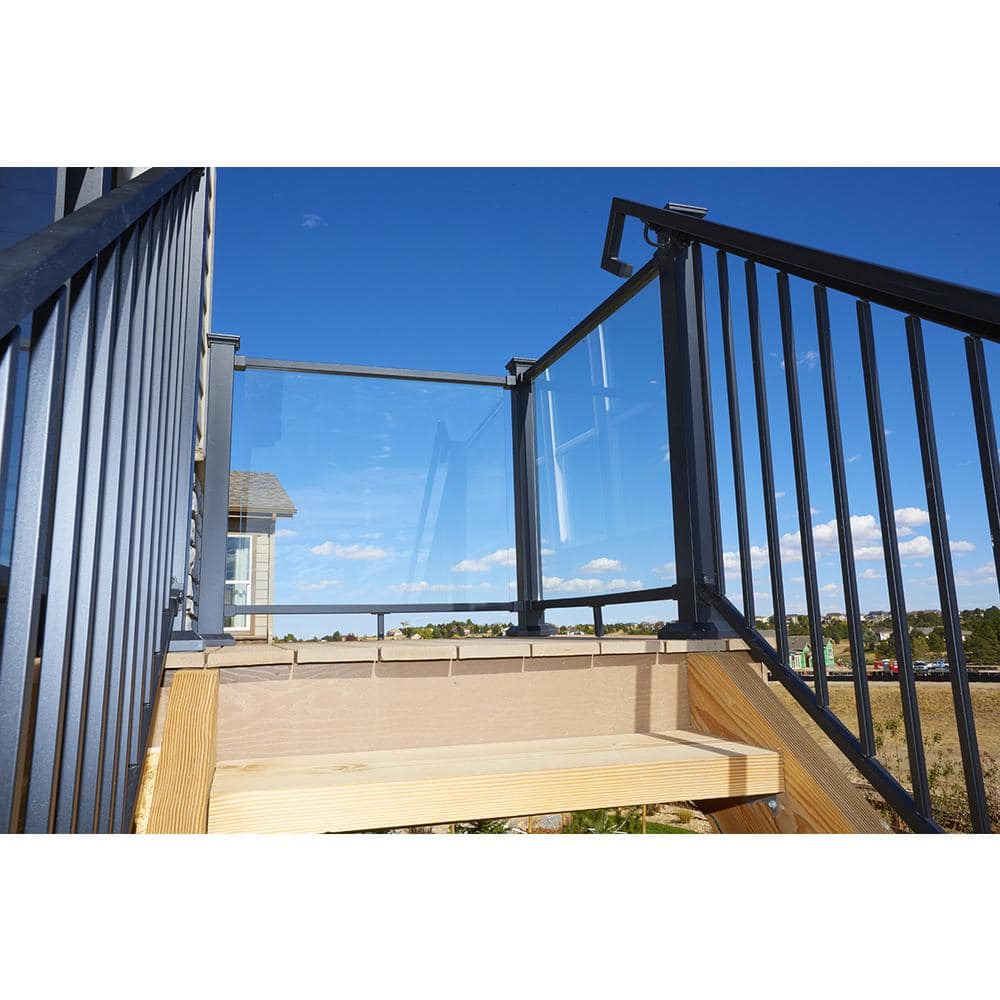 Pure View 39 in. H x 51.25 in. W Clear Full Glass Panel for Rail