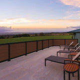 6 ft. x 3 ft. Matte Black Half Privacy Railing Panel Kit