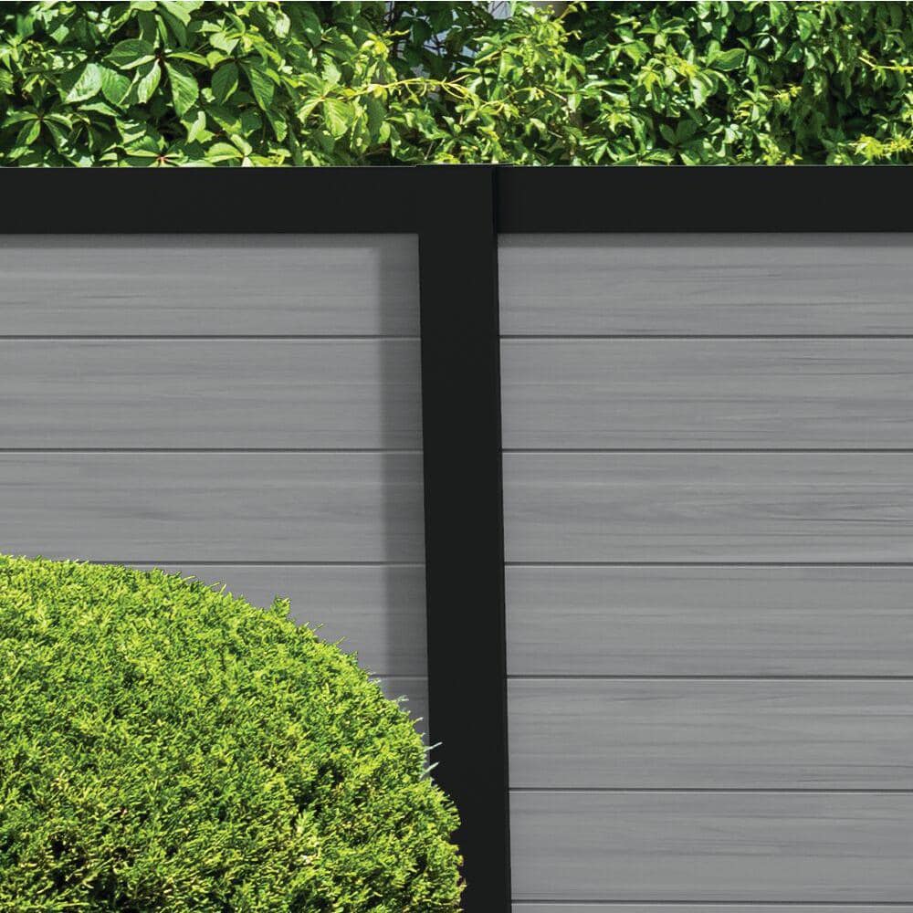 72 in. Matte Black Line Surface Mount Post