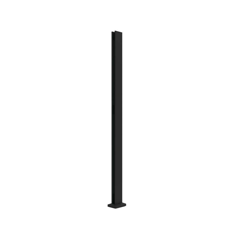 72 in. Matte Black Line Surface Mount Post