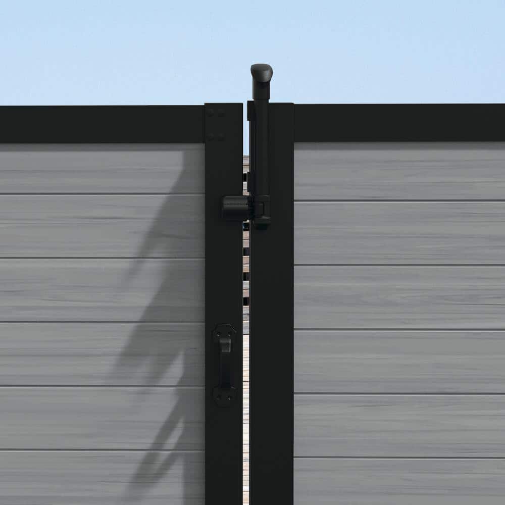 72 in. Matte Black End Surface Mount Post