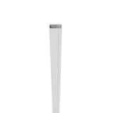 72 in. White End Surface Mount Post