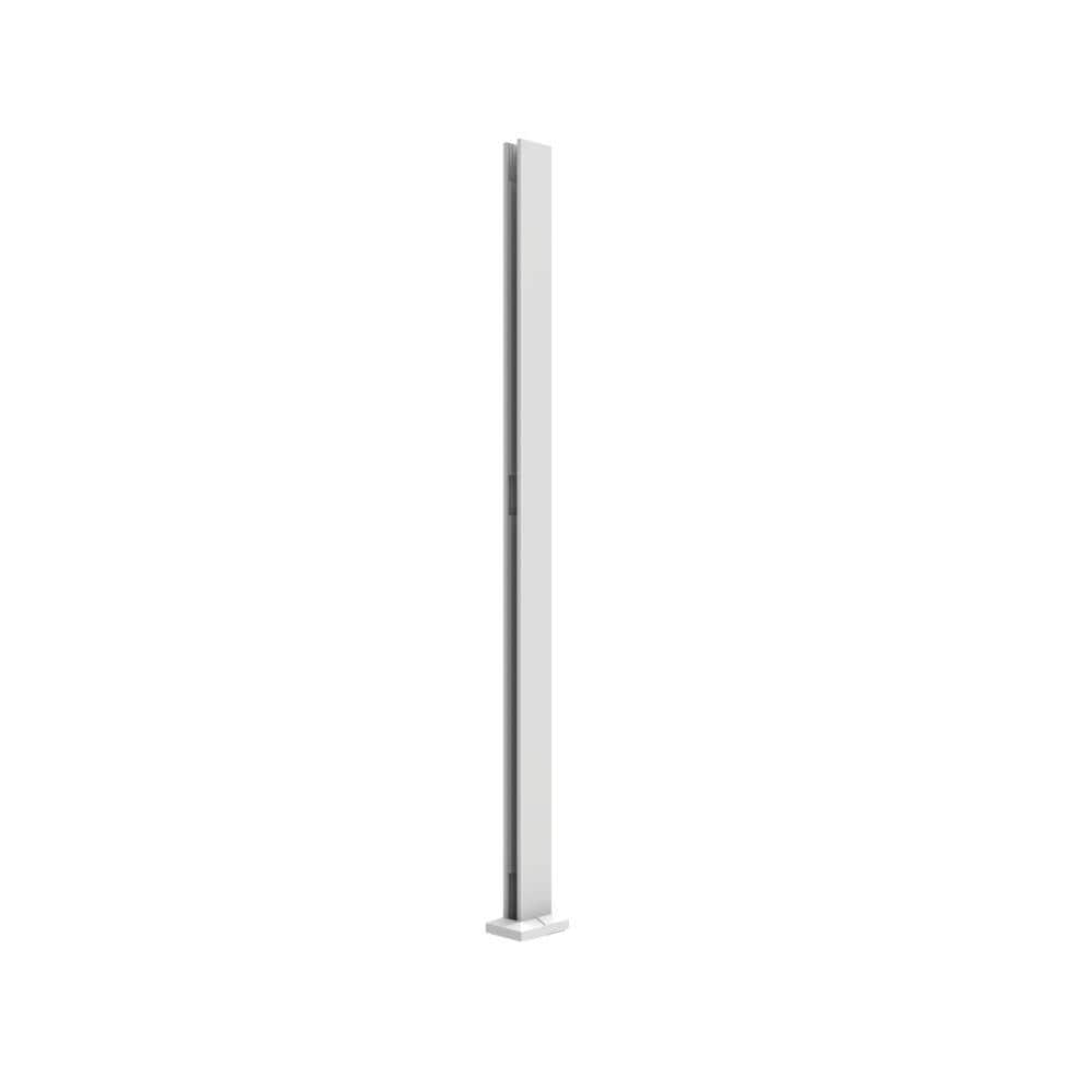 72 in. White Line Surface Mount Post