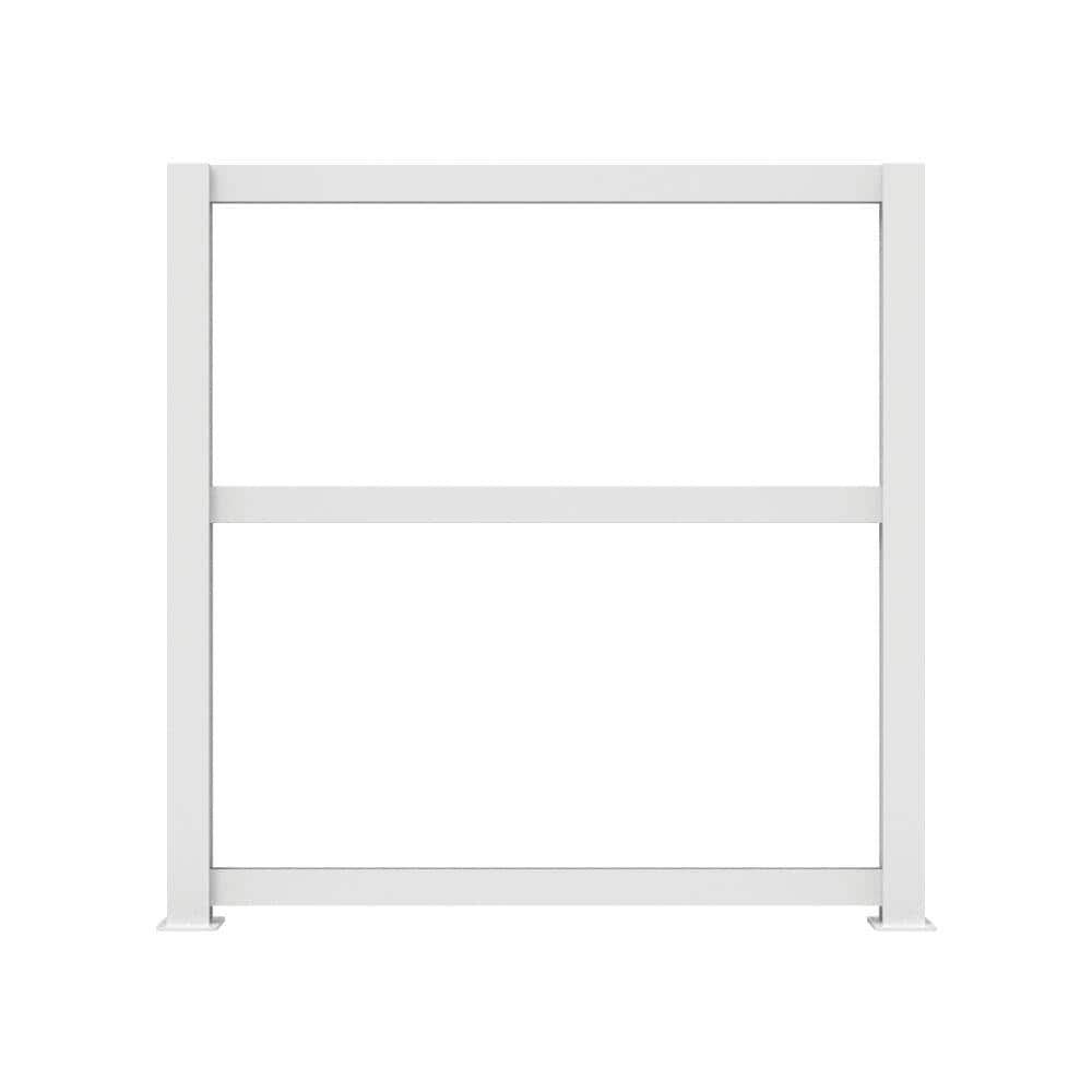 6 ft. x 6 ft. White Full Privacy Railing Panel Kit