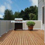 6 ft. x 3 ft. White Half Privacy Railing Panel Kit