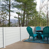 6 ft. x 3 ft. White Half Privacy Railing Panel Kit