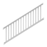 Bella Premier Series 8 ft. x 36 in. White Vinyl Stair Rail Kit with Square Balusters