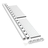 Bella Premier Series 8 ft. x 42 in. White Stair Rail Kit with Square Balusters