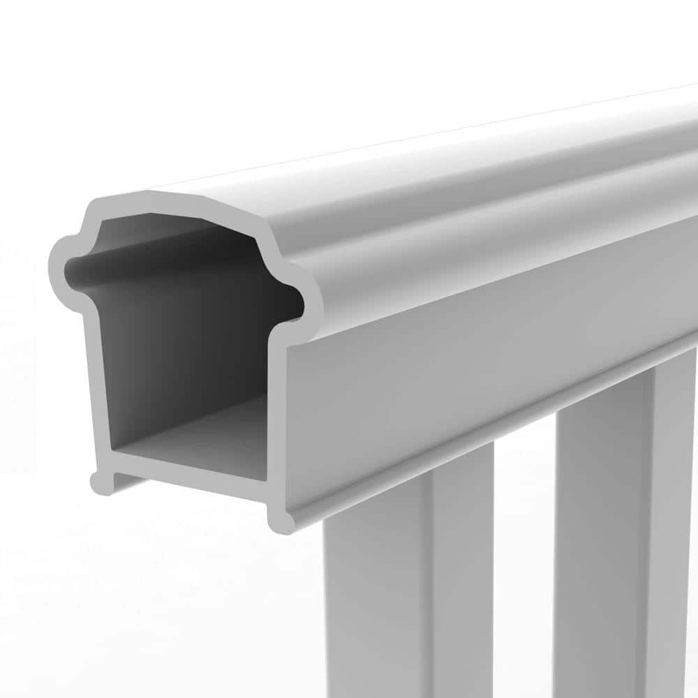 Bella Premier Series 8 ft. x 42 in. White Stair Rail Kit with Square Balusters