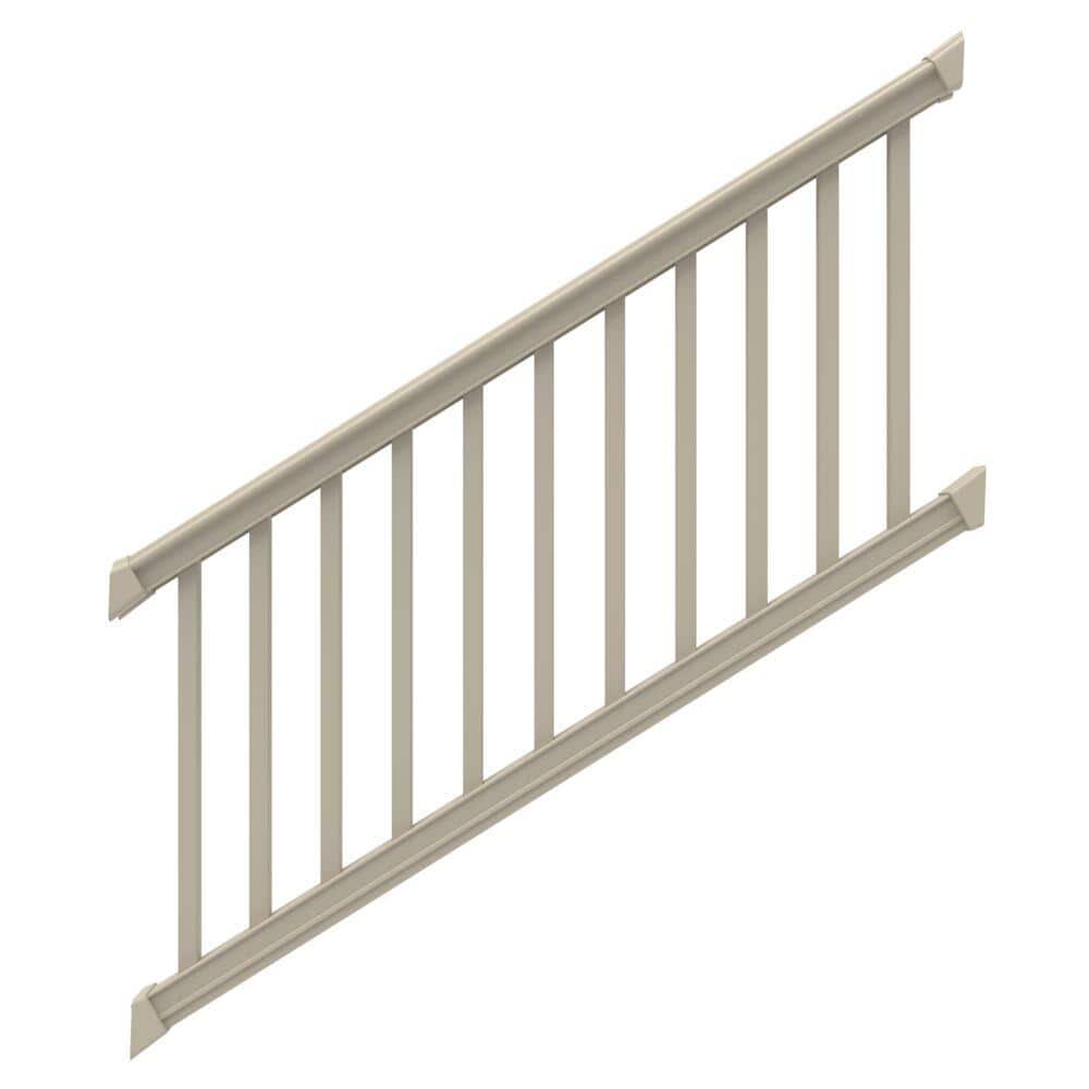 Bella Premier Series 6 ft. x 36 in. Clay Vinyl Stair Rail Kit with Square Balusters