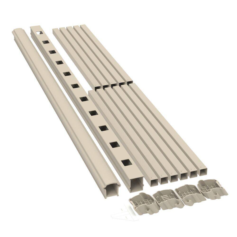 Bella Premier Series 6 ft. x 36 in. Clay Vinyl Stair Rail Kit with Square Balusters