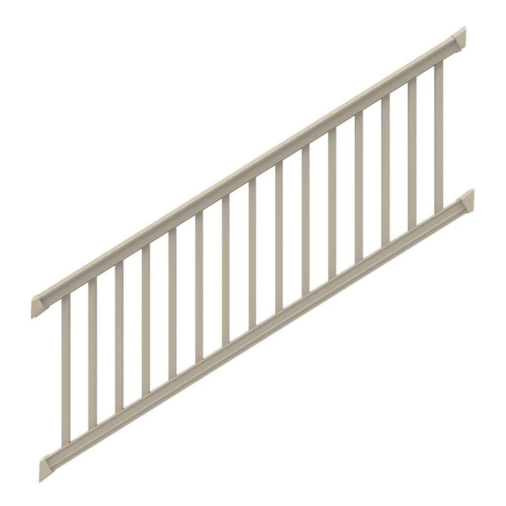 Bella Premier Series 8 ft. x 36 in. Clay Vinyl Stair Rail Kit with Square Balusters
