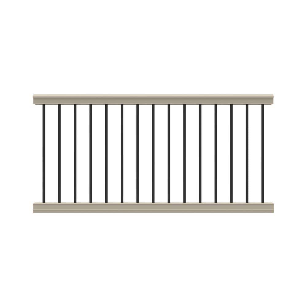 Bella Premier Series 6 ft. x 36 in. Clay Vinyl Level Rail Kit with Aluminum Balusters
