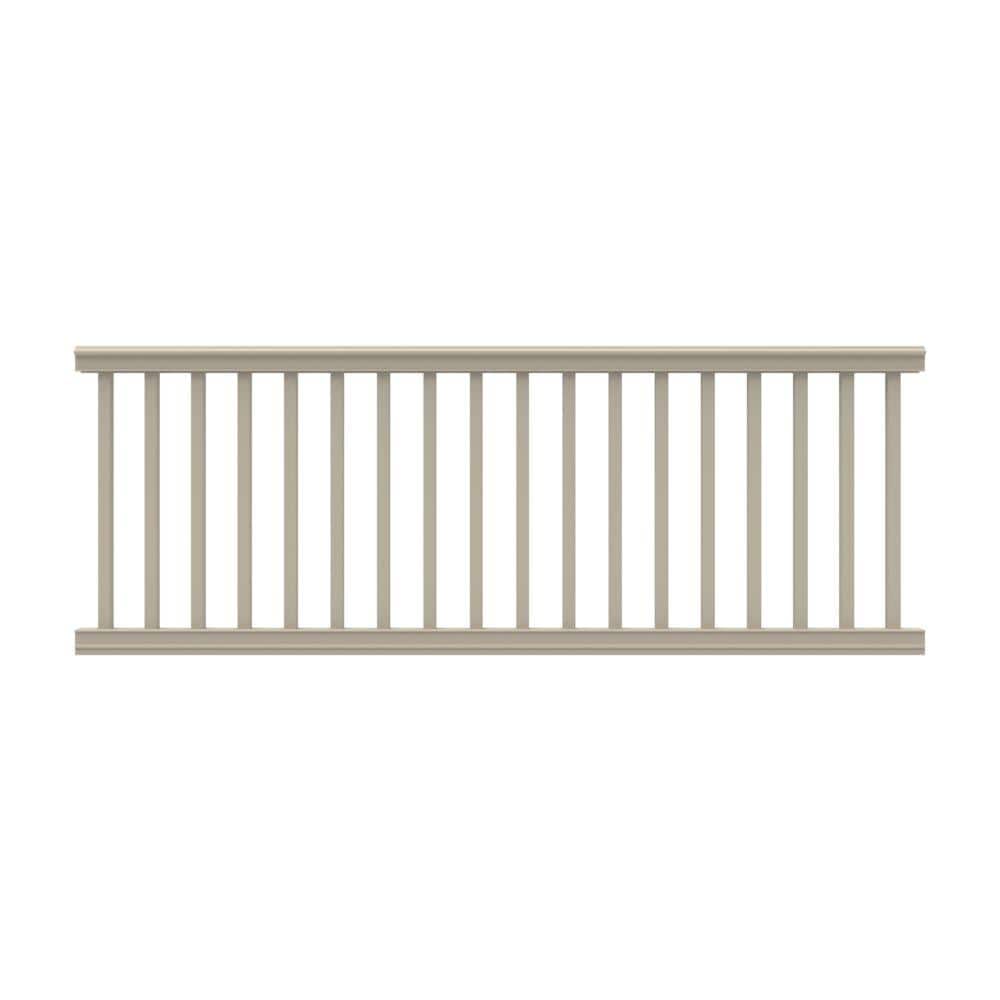 Bella Premier Series 8 ft. x 36 in. Clay Vinyl Level Rail Kit with Square Balusters