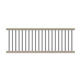Bella Premier Series 8 ft. x 36 in. Clay Vinyl Level Rail Kit with Aluminum Balusters