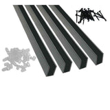 8 ft. Wild Hog Black Aluminum Hog Track Kit (5-Pack)