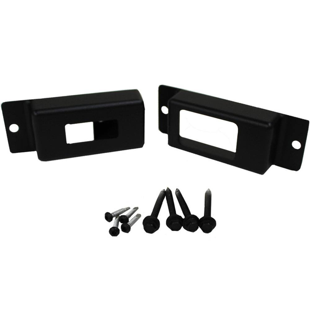 Vista 6 in. H x 2.5 in. W Black Aluminum Stair Bracket for Stair Railing Kit