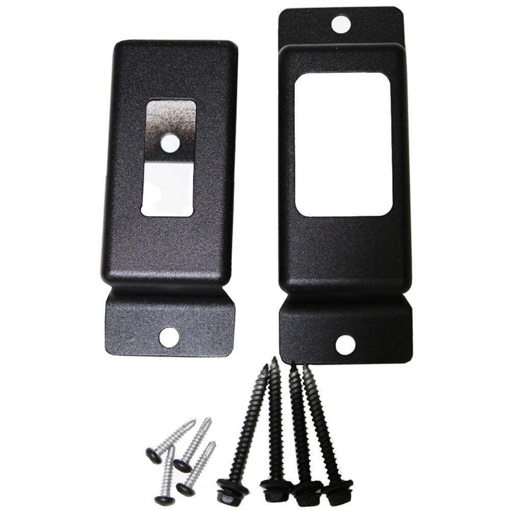 Vista 6 in. H x 2.5 in. W Black Aluminum Stair Bracket for Stair Railing Kit