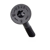 Outdoor Accents 0.250 in. x 2 in. T40 6-Lobe, Low Profile Head, Black Structural Wood Screw (50-Pack)