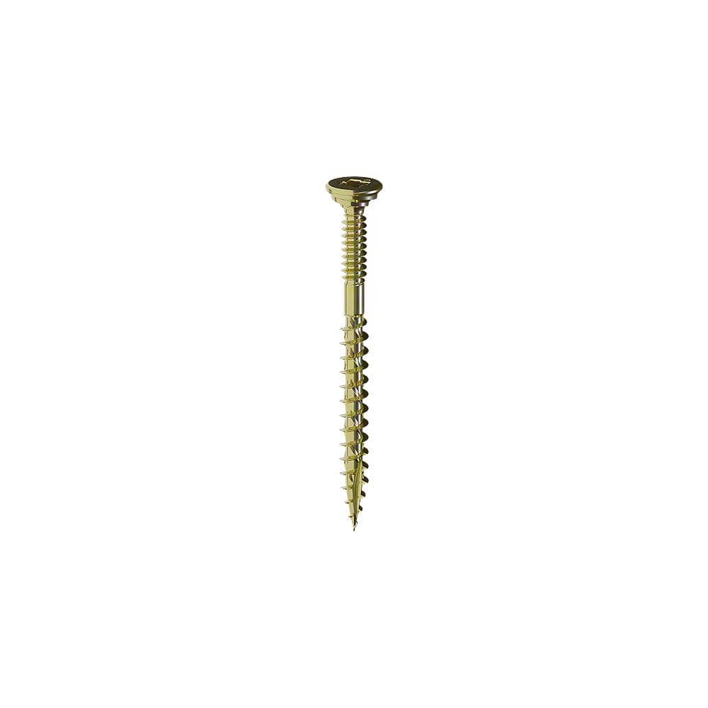 8 in. x 2 in. 1 lb. Lox 2 Flat Scavenger Head Yellow Zinc Coarse Thread (Approximately 127-Pieces)