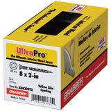 8 in. x 2 in. 1 lb. Lox 2 Flat Scavenger Head Yellow Zinc Coarse Thread (Approximately 127-Pieces)