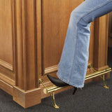 Polished Brass Combination Bar Foot Rail Bracket for 2 in. Outside Diameter Tubing