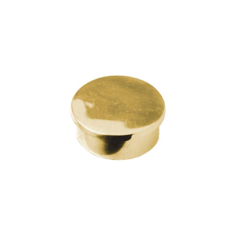 Polished Brass Flush End Cap for 2 in. Outside Diameter Tubing